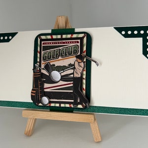 Carte de vœux, Carte cadeau, Pochette, Enveloppe cadeau, Carte Sport, Carte Golf, Carte homme, Porte billets, Porte bon d'achat, Idée Cadeau