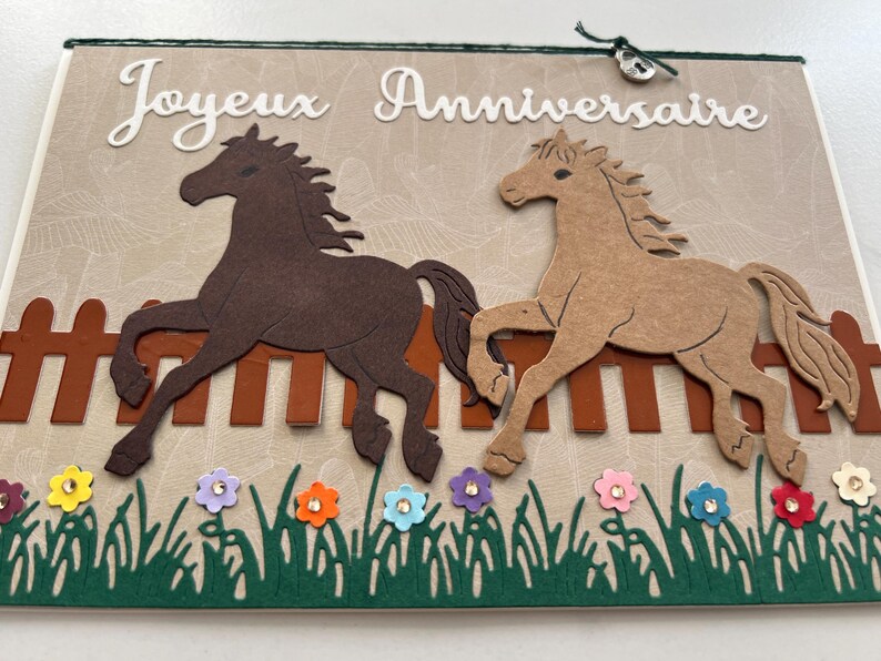 Carte de vœux, Carte Anniversaire, Cartes Cheval, Anniversaire fille, Anniversaire Garçon, Anniversaire Enfants, Chevaux image 4