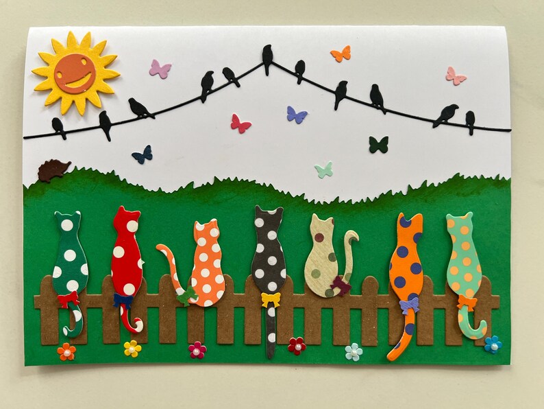 Greeting card, Cats card, All occasions card, Friendship card, Birthday card, Get well soon, Retirement card, Blank card image 2