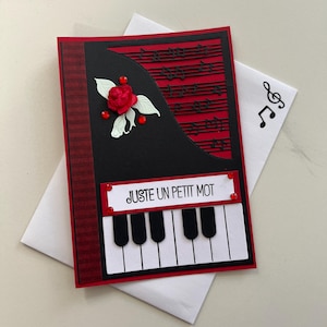 Card for Pianist, Greeting Card, Music Card, Piano Card, Birthday Card, Retirement Card, Card for Music Teacher