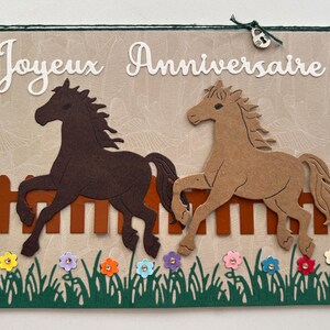 Carte de vœux, Carte Anniversaire, Cartes Cheval, Anniversaire fille, Anniversaire Garçon, Anniversaire Enfants, Chevaux image 2