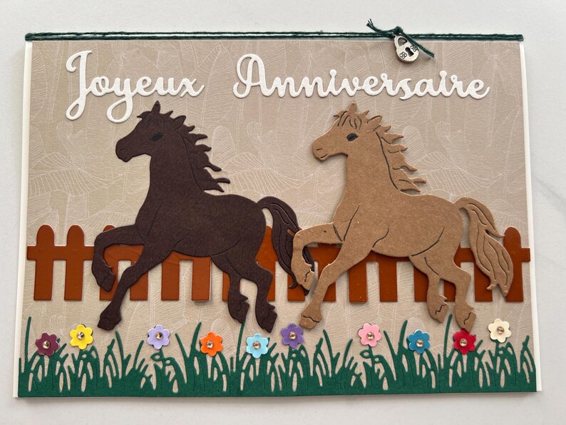 Carte de vœux, Carte Anniversaire, Cartes Cheval, Anniversaire fille, Anniversaire Garçon, Anniversaire Enfants, Chevaux image 2