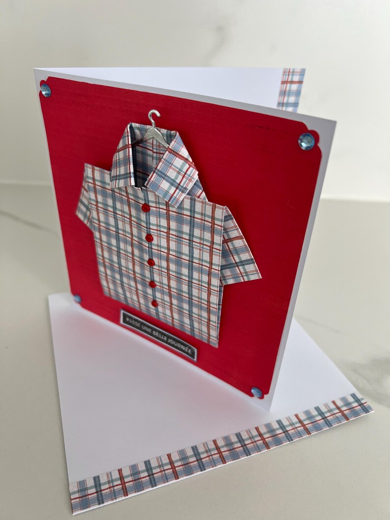 Carte de vœux, Carte Anniversaire, Carte toutes occasions, Carte pour homme ou garçon, Carte pour Papa, Carte Origami image 9