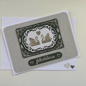 Wedding Card, Greeting Card, Wedding Congratulations Card, Engagement Card, Silver Wedding Card, Wedding Anniversary, Love, Hearts