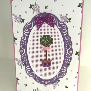 Carte anniversaire, carte brodée, carte amitié, carte remerciement, carte retraite, carte fleurs, carte pour femme, Carte fête des mères image 10