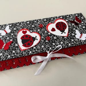 Carte cadeau, Pochette cadeau, Carte Mariage Fiançailles, Anniversaire, Porte bon d'achat, Idée cadeau, Carte de vœux, Coccinelles