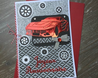 Red Ferrari Etsy France