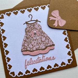 Birth Card, Girl Baptism, Baby Card, Baptism Card, Baby Congratulations, Stationery and Cards, Baby Girl, Greeting Card