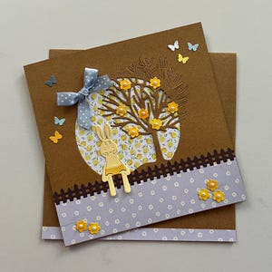 Carte de vœux, Carte toutes occasions, Carte Pâques, Carte Printemps, Carte Lapin, Carte anniversaire, Carte amitié, Carte Remerciements