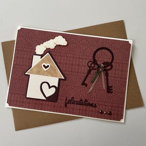 Carte Crémaillère, Pendaison de crémaillère, Carte félicitations, Carte déménagement, Félicitations nouvelle maison, Carte de vœux