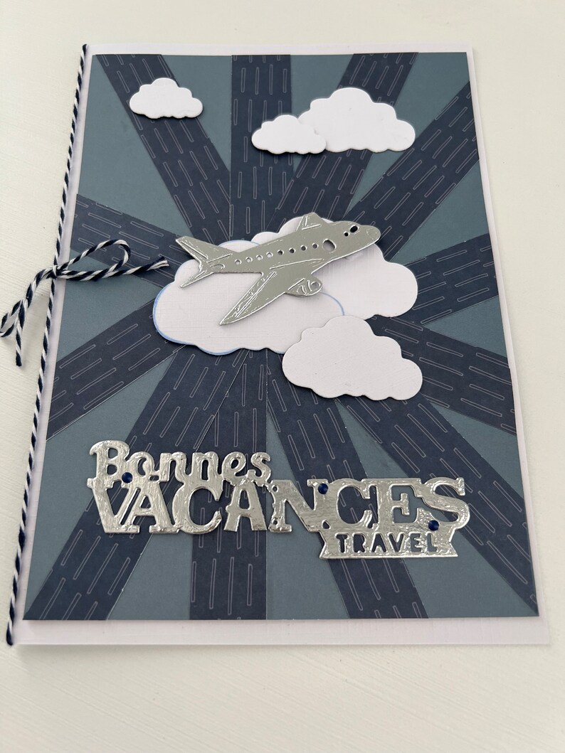 Cartão de felicitações, cartão de férias, cartão de viagem, cartão de avião, cartão de aniversário, cartão de boas festas, cartão de presente, ideia de presente imagem 5