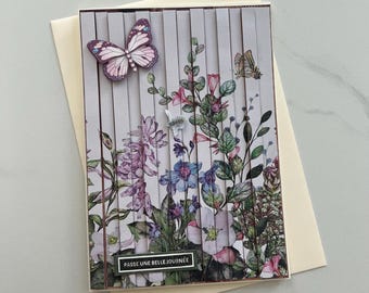 Greeting card, All occasion card, Card for women, Mother's Day card, Butterfly card, Birthday card, Flower card, Spring