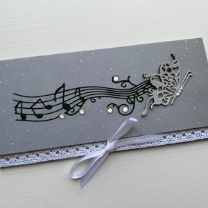 Carte de vœux, Carte Cadeau, Carte Musique, Pochette, Enveloppe Cadeau, Porte Billets, Porte bon d'achats, Anniversaire, Idée Cadeau image 1