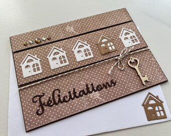Greeting card, housewarming card, new home card, moving card, congratulations card, blank card