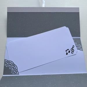 Carte de vœux, Carte Cadeau, Carte Musique, Pochette, Enveloppe Cadeau, Porte Billets, Porte bon d'achats, Anniversaire, Idée Cadeau image 6