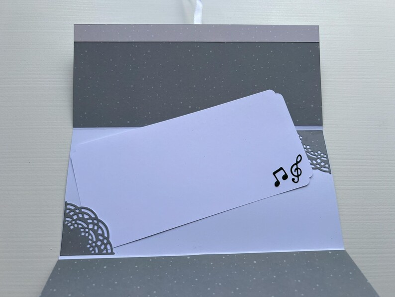 Carte de vœux, Carte Cadeau, Carte Musique, Pochette, Enveloppe Cadeau, Porte Billets, Porte bon d'achats, Anniversaire, Idée Cadeau image 6