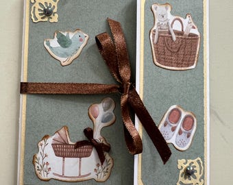 Carte de vœux, Carte Pop Up, Enveloppe cadeau, Porte bon d'achats, Porte billets, Pochette, Carte pour Bébé, Carte Naissance Fille ou Garçon