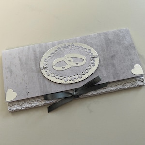 Carte Mariage, Carte cadeau, Carte de vœux, Pochette, Enveloppe cadeau, Idée cadeau, Vœux Mariage, Anniversaire de Mariage, Noces d'argent
