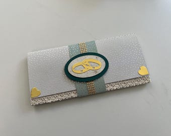 Carte Mariage, Carte cadeau, Carte de vœux, Pochette, Enveloppe cadeau, Idée cadeau, Vœux Mariage, Anniversaire de Mariage, Noces d'or