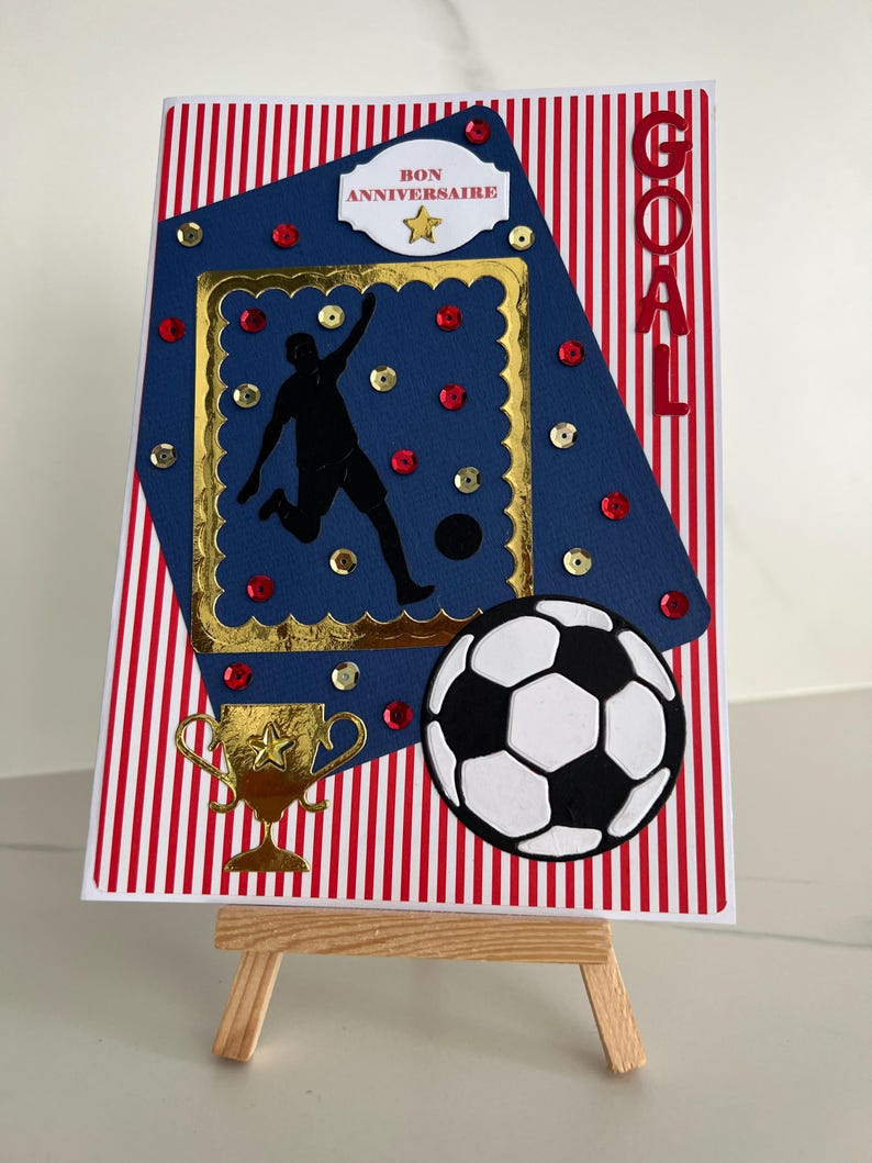 Carte de vœux, Carte Anniversaire, Carte football, carte pour homme ou garçon, carte foot, carte sport, idée cadeau image 10