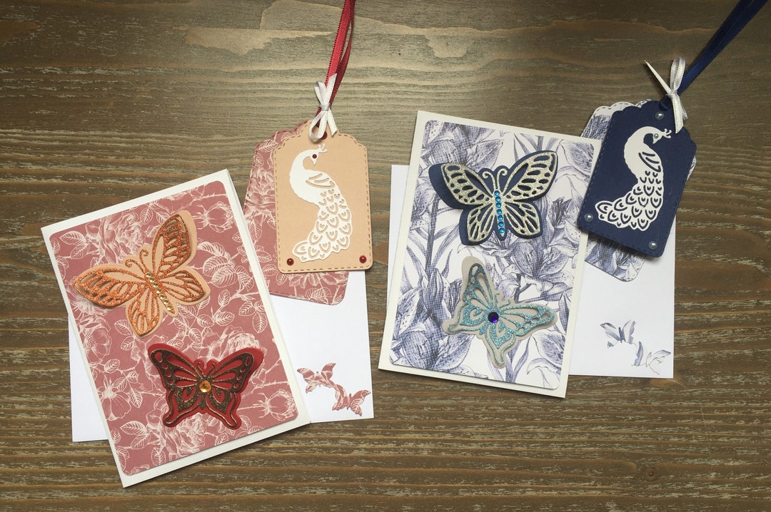 Matching Label Birthday Cards With Matching Label Set of 2 Cards With Label - Etsy