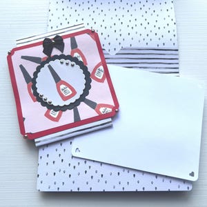 Gift card, Pouch, Gift envelope, Manicure card, Card for girl or woman, Birthday, Voucher holder, greeting card