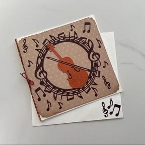 Carte de vœux, Carte Musique, Carte Violoncelle, Carte Anniversaire, Carte Retraite, Carte pour Prof de Musique, Violin,  Carte sans texte