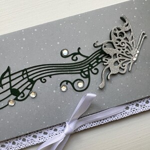 Carte de vœux, Carte Cadeau, Carte Musique, Pochette, Enveloppe Cadeau, Porte Billets, Porte bon d'achats, Anniversaire, Idée Cadeau image 9