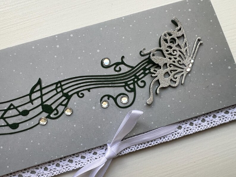 Carte de vœux, Carte Cadeau, Carte Musique, Pochette, Enveloppe Cadeau, Porte Billets, Porte bon d'achats, Anniversaire, Idée Cadeau image 9