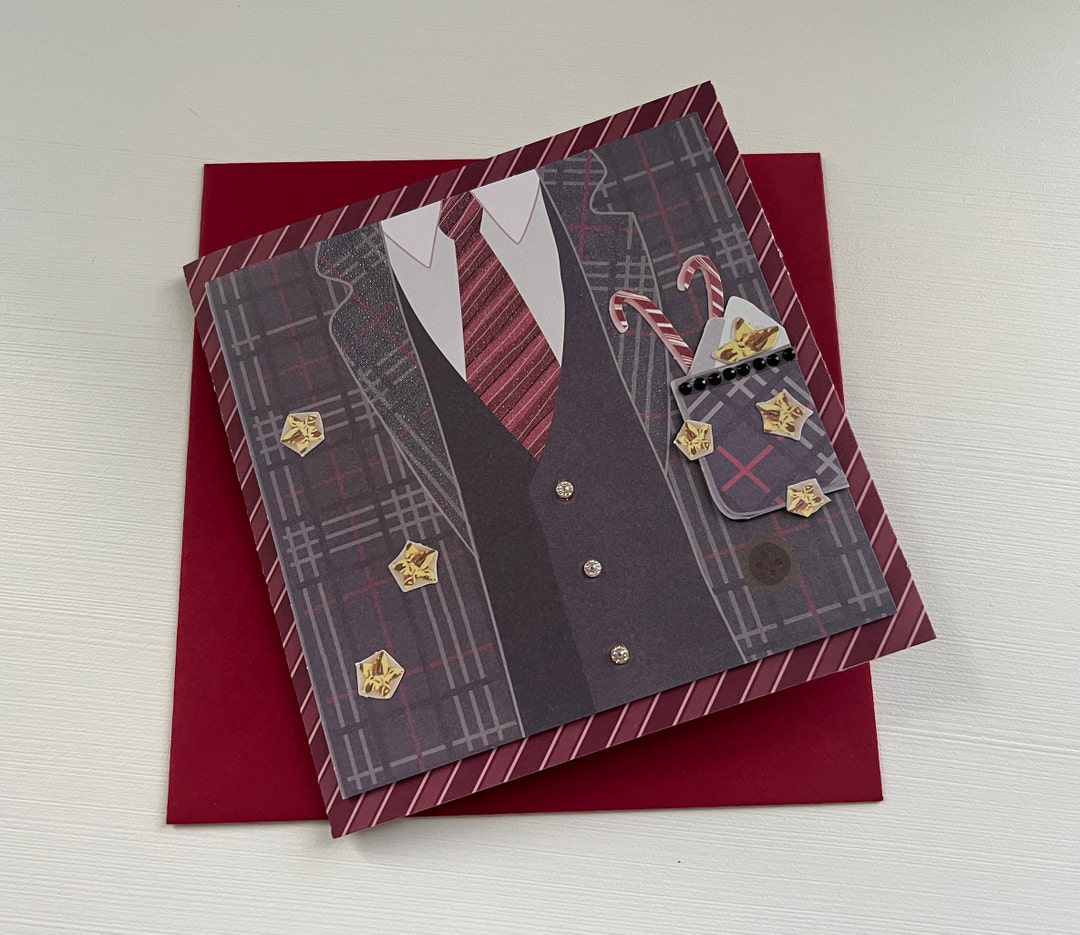 Gift Card Men's Gift Card Greeting Card Christmas Etsy