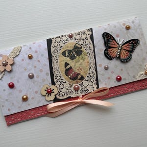 Greeting card, Gift card, Gift bag, Gift envelope, Voucher holder, Ticket holder, Vintage card, Butterflies, Card for her