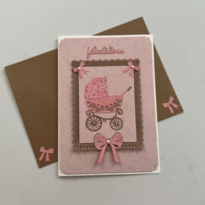 Greeting card, Birth card, Baptism card, Baby congratulations, Baby girl, Birth girl, Baby shower card, Birth gift