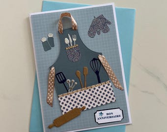 Birthday Card, Greeting Card, Cooking Card, Card for Chef, Pastry, Card for Man, Card for Woman, Birthday Party