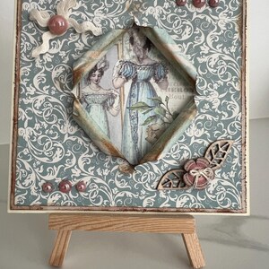Carte de vœux , Carte toutes occasions, Carte pour femme ou fille, Carte shabby chic, Carte Rétro, Carte Originale, Anniversaire femme image 10