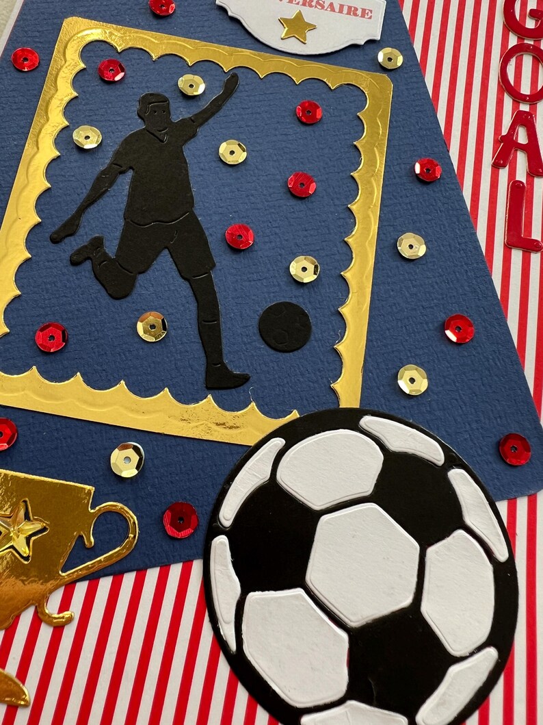 Carte de vœux, Carte Anniversaire, Carte football, carte pour homme ou garçon, carte foot, carte sport, idée cadeau image 7