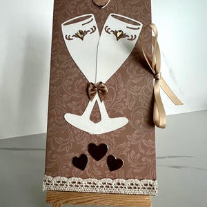 Carte de vœux, Carte cadeau, Pochette, Enveloppe cadeau, Mariage, Fiançailles, Anniversaire de Mariage, Porte bon d'achat, Porte Billets image 10