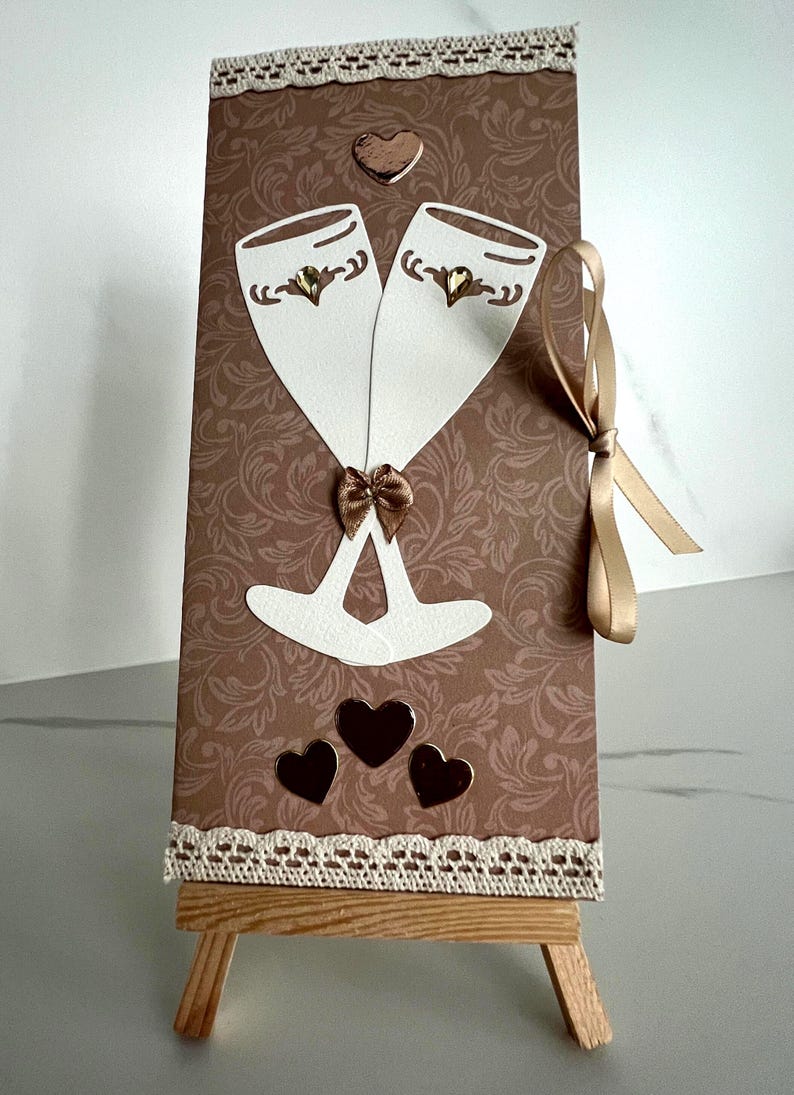 Carte de vœux, Carte cadeau, Pochette, Enveloppe cadeau, Mariage, Fiançailles, Anniversaire de Mariage, Porte bon d'achat, Porte Billets image 10