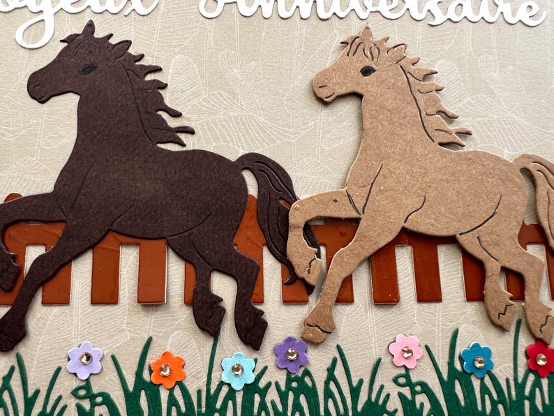 Carte de vœux, Carte Anniversaire, Cartes Cheval, Anniversaire fille, Anniversaire Garçon, Anniversaire Enfants, Chevaux image 8