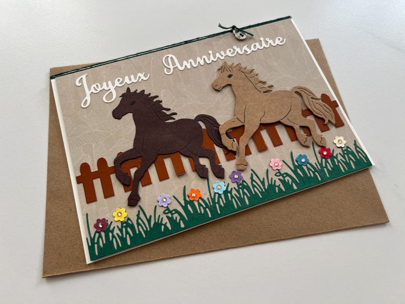 Carte de vœux, Carte Anniversaire, Cartes Cheval, Anniversaire fille, Anniversaire Garçon, Anniversaire Enfants, Chevaux image 3