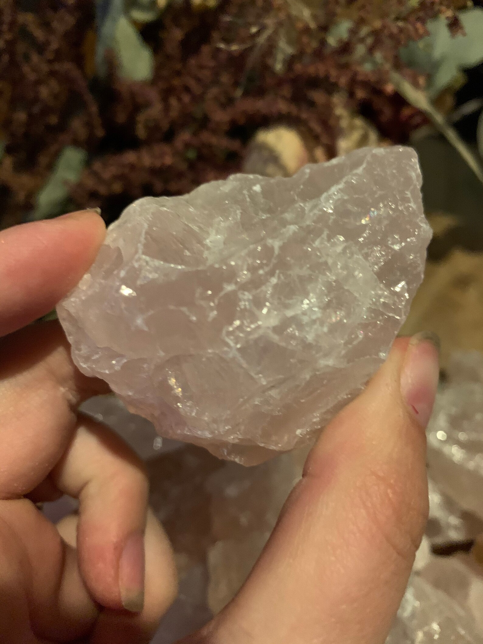 semi raw rose quartz chunk semi raw rose quartz chunk