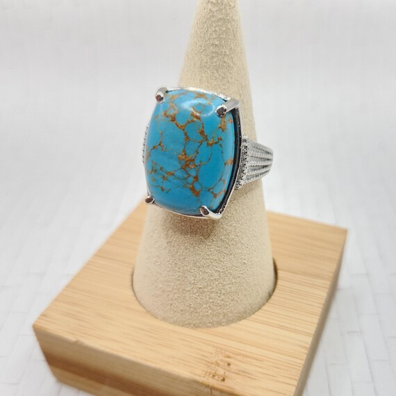 Mojave Turquoise Ring in Stainless Steel - Size 8 - image 5