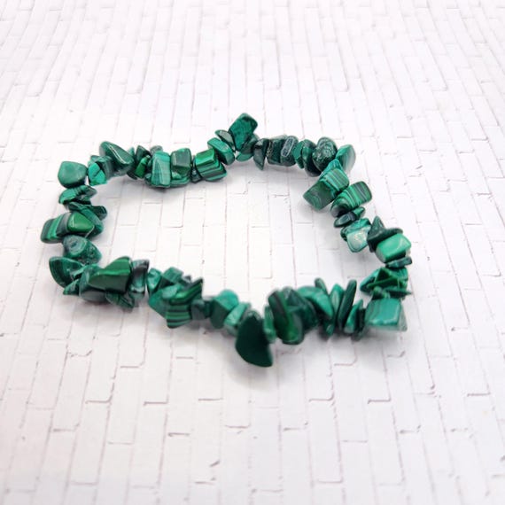 Malachite Chip Bead Bracelet - Average - image 2