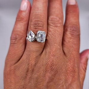 Toi et Moi Cubic Zirconia Ring - Size 7 image 2