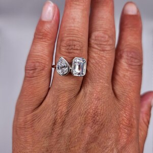 Toi et Moi Cubic Zirconia Ring - Size 7 image 6