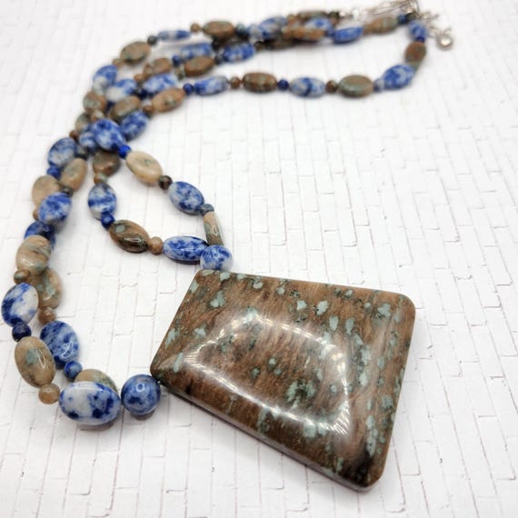 Jay King Sodalite and Jasper Beaded Necklace