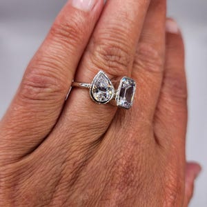 Toi et Moi Cubic Zirconia Ring - Size 7 image 4