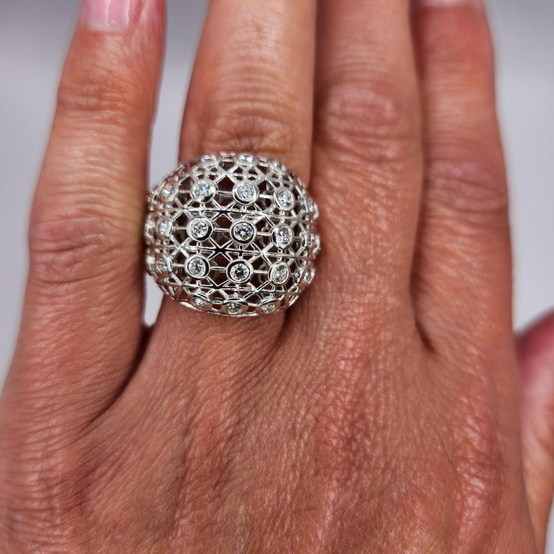 Bezel-set Diamond Ring - Size 9 - Etsy UK