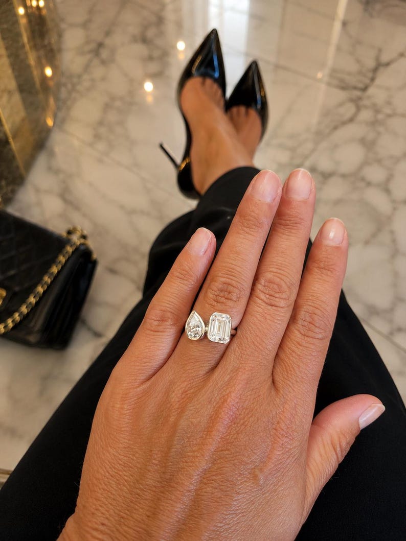 Toi et Moi Cubic Zirconia Ring - Size 7 image 14
