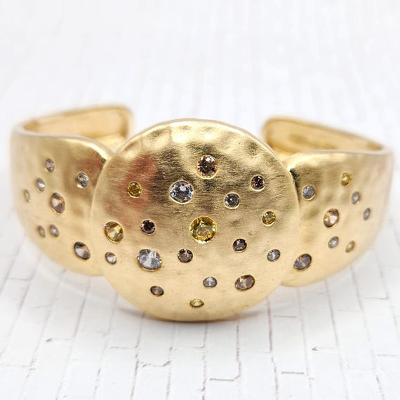 ROSS SIMONS Multi-Color Diamond Simulants Cuff Br… - image 1