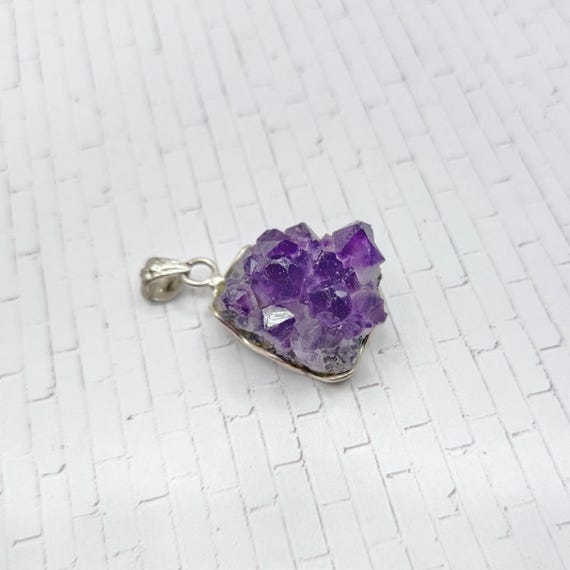 Rough Amethyst Crystal Pendant - image 4